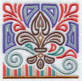 Mola Fleur de Lis Square