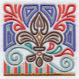Mola Fleur de Lis Square