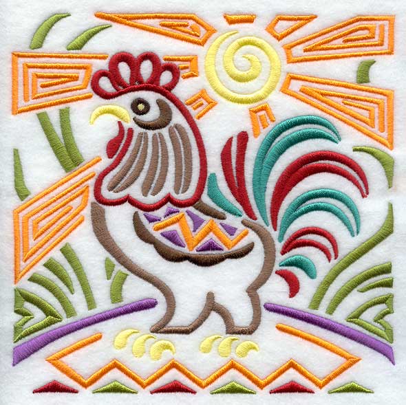 Mola Rooster Square