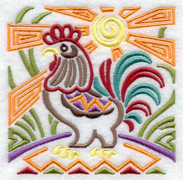 Mola Rooster Square