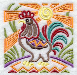Mola Rooster Square