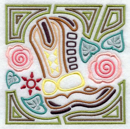 Mola Cowboy Boot Square