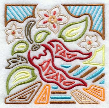 Mola Chili Pepper Square