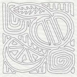 Mola Orange Quilting Square (Single Run)