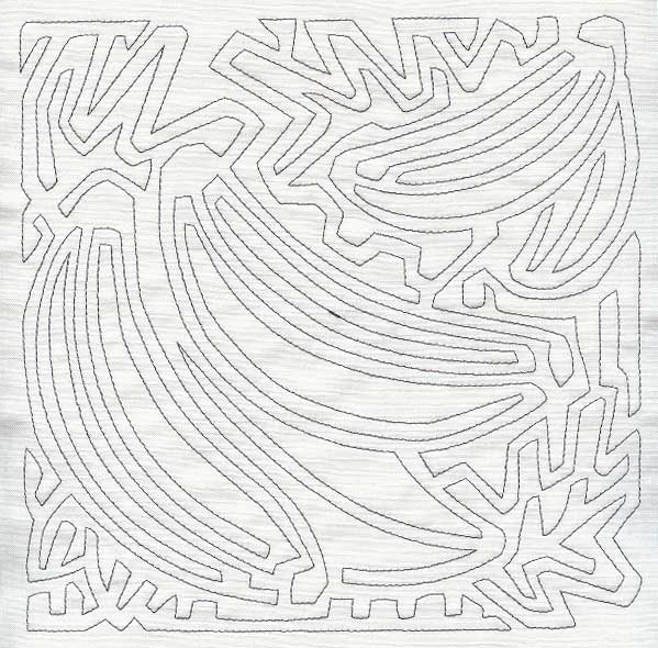 Mola Banana Quilting Square (Single Run)