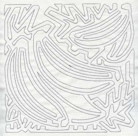 Mola Banana Quilting Square (Single Run)