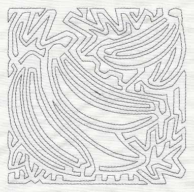 Mola Banana Quilting Square (Single Run)