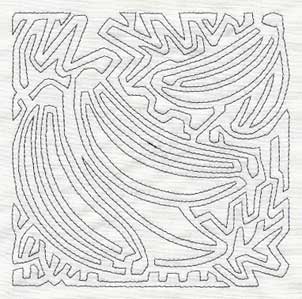 Mola Banana Quilting Square (Single Run)