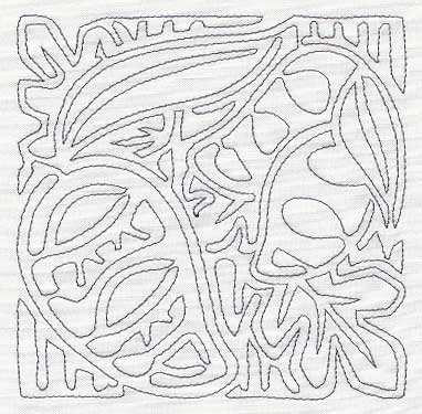 Mola Mango Quilting Square (Single Run)