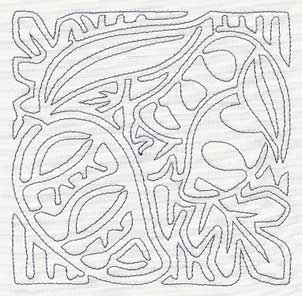 Mola Mango Quilting Square (Single Run)