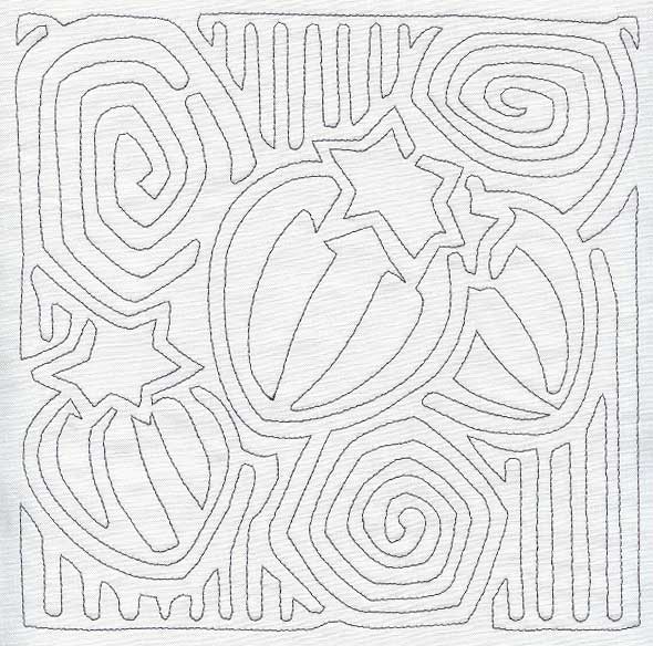 Mola Strawberry Quilting Square (Single Run)