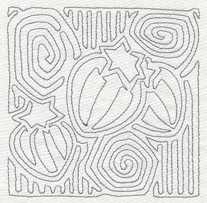 Mola Strawberry Quilting Square (Single Run)