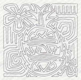 Mola Pineapple Quilting Square (Single Run)