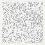 Mola Hummingbird Quilting Square (Single Run)