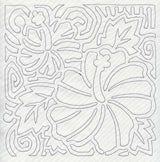 Mola Hibiscus Quilting Square (Single Run)