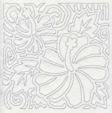 Mola Hibiscus Quilting Square (Single Run)