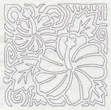 Mola Hibiscus Quilting Square (Single Run)