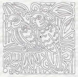 Mola Parrot Quilting Square (Single Run)