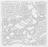 Mola Harpy Eagle Quilting Square (Single Run)