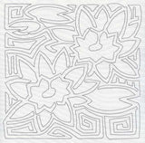 Mola Panama Pacific Water Lily Quilting Square (Single Run)