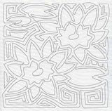Mola Panama Pacific Water Lily Quilting Square (Single Run)