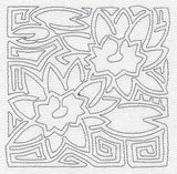 Mola Panama Pacific Water Lily Quilting Square (Single Run)