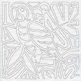 Mola Macaw Quilting Square (Single Run)