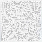 Mola Macaw Quilting Square (Single Run)