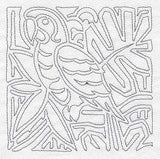 Mola Macaw Quilting Square (Single Run)