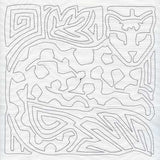 Mola Jaguar Quilting Square (Single Run)