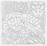Mola Jaguar Quilting Square (Single Run)