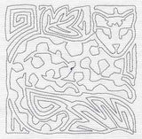 Mola Jaguar Quilting Square (Single Run)
