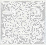 Mola Poison Dart Frog Quilting Square (Single Run)