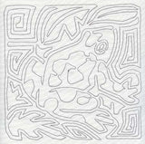 Mola Poison Dart Frog Quilting Square (Single Run)