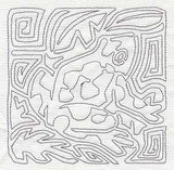 Mola Poison Dart Frog Quilting Square (Single Run)