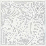 Mola Amaryllis Quilting Square (Single Run)