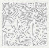 Mola Amaryllis Quilting Square (Single Run)