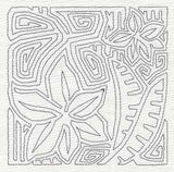 Mola Amaryllis Quilting Square (Single Run)