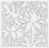 Mola Torch Ginger Flower Quilting Square (Single Run)