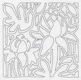 Mola Torch Ginger Flower Quilting Square (Single Run)