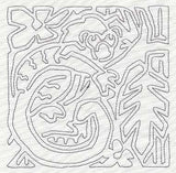 Mola Geoffroy's Tamarin Quilting Square (Single Run)