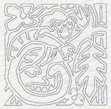 Mola Geoffroy's Tamarin Quilting Square (Single Run)