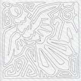 Mola Turkey Vulture Quilting Square (Single Run)