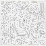 Mola Argentine Duck Quilting Square (Single Run)
