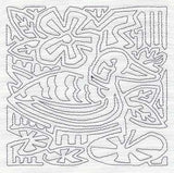 Mola Argentine Duck Quilting Square (Single Run)