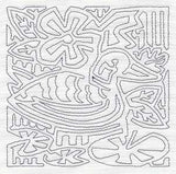 Mola Argentine Duck Quilting Square (Single Run)