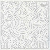 Mola Sun Quilting Square (Single Run)