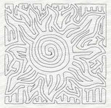 Mola Sun Quilting Square (Single Run)