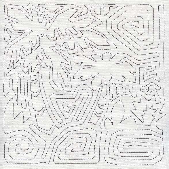 Mola Pixbae Tree Quilting Square (Single Run)