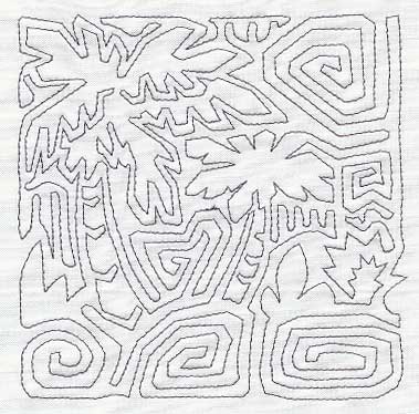 Mola Pixbae Tree Quilting Square (Single Run)